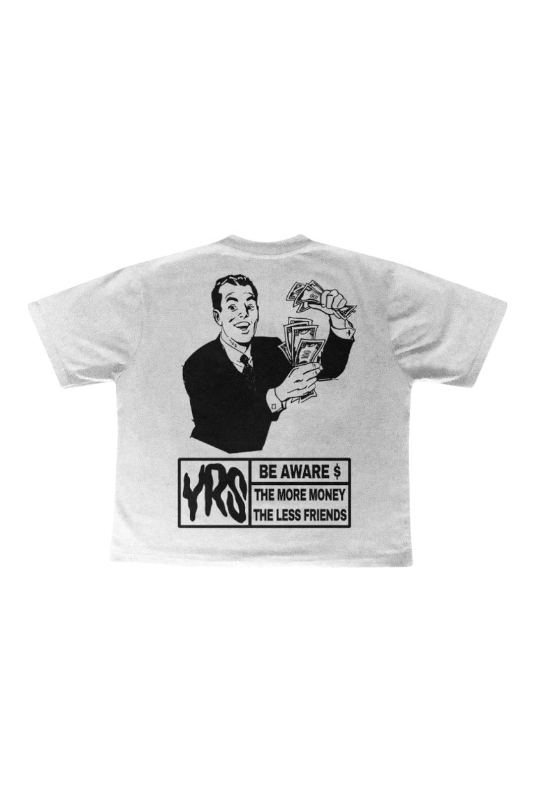 WHITE BE AWARE YRS T-SHIRT